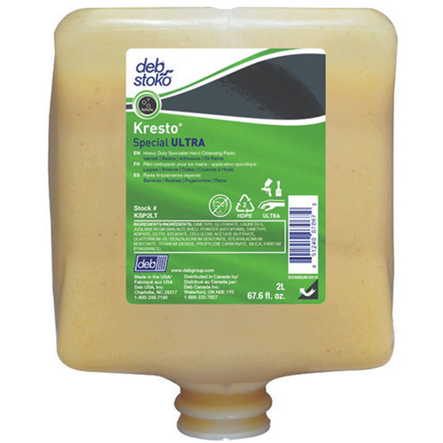 Recharge de nettoyant pour les mains Kresto Special Ultra, P&acirc;te, 2 L, Cartouche en plastique, Fraîcheur Industrial Sales