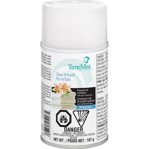 TimeMist&reg; Industrial Strength Air Freshener, Clean & Fresh, Aerosol Can/Cartridge Industrial Sales