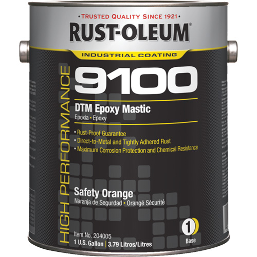 9100 System DTM Epoxy Mastic Base, Safety Orange, Gallon Industrial Sales