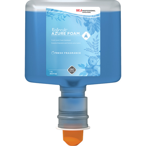 Savon &agrave; mains Refresh Azure, Mousse, 1,2 L, Parfum&eacute; Industrial Sales