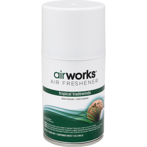AirWorks&reg; Metered Air Fresheners, Tropical Tradewinds, Aerosol Can Industrial Sales