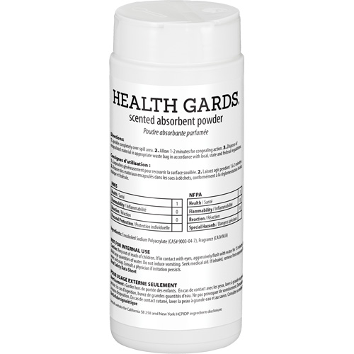Poudre absorbante parfum&eacute;e Health Gards, 16 oz, Canette Industrial Sales