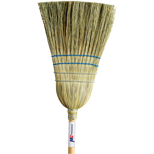 Heavy-Duty Corn Broom, 2-String, Wood Handle Industrial Sales