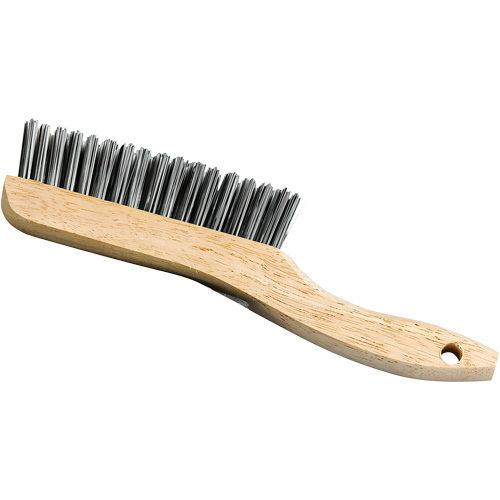 Shoe Handle Scratch Brush, Steel, 4 x 16 Wire Rows, 9-3/4" Long Industrial Sales