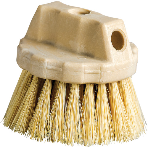 Brosse de nettoyage ronde, 5" l, Soies Tampico, Beige Industrial Sales
