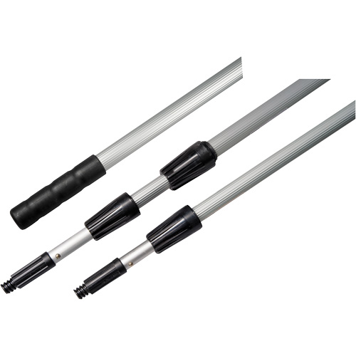 3-Piece Extension Handle, Aluminum, Telescopic, Threaded Taper Tip, 1" Diameter, 360" Length Industrial Sales