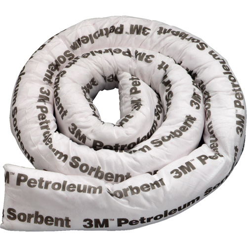 Barri&egrave;re de pollution absorbante double pour produits p&eacute;troliers, Huile seulement, 8' lo x 3" la, Absorption 15,7 gal Industrial Sales