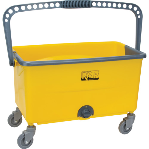 Seau et essoreuse pour vadrouille en microfibres, Passoire, 11 gal. US (44 pintes), Jaune Industrial Sales