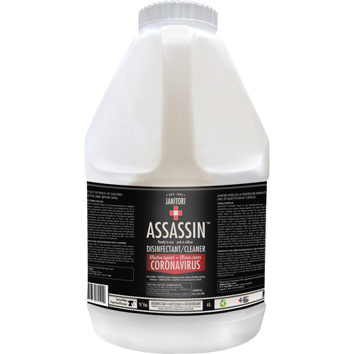 Nettoyant d&eacute;sinfectant pr&ecirc;t &agrave; l'emploi Janitori Assassin, 4 L, Cruche Industrial Sales