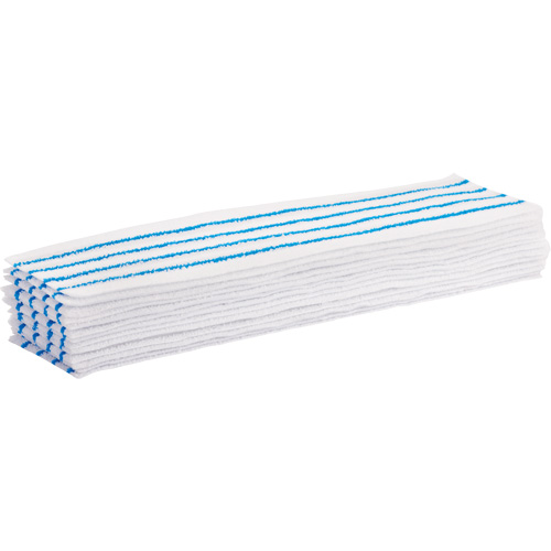 Disposable Mop Pad, Hook and Loop Style, Microfibre, 18" L x 4" W Industrial Sales