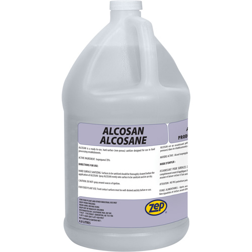 Alcosan Hard Surface Sanitizer, 4 L, Jug Industrial Sales