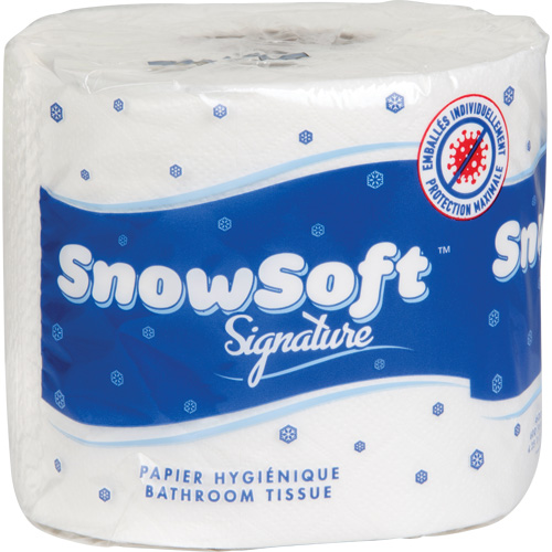 Papier hygi&eacute;nique de premi&egrave;re qualit&eacute; Snow Soft, 2 Pli, 600 Feuilles/Rouleu, Longueur 145', Blanc Industrial Sales