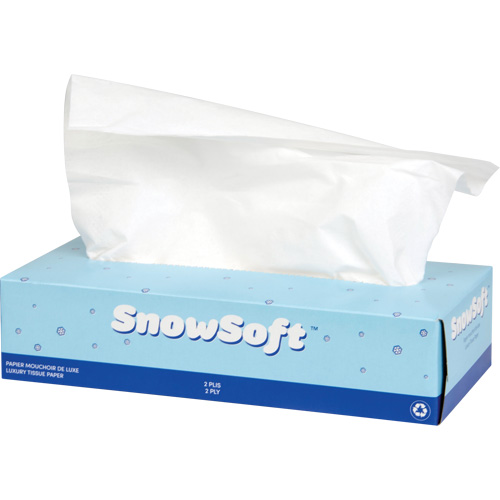 Snow Soft Premium Facial Tissue, 2 Ply, 7.4" L x 8.4" W, 100 Sheets/Box Industrial Sales