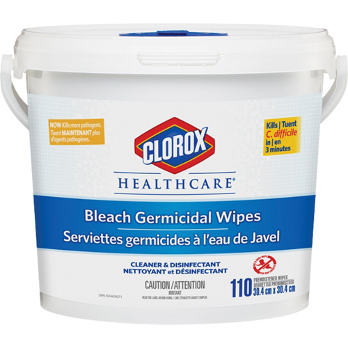 Healthcare&reg; Disinfecting Bleach Wipes, 110 Count Industrial Sales