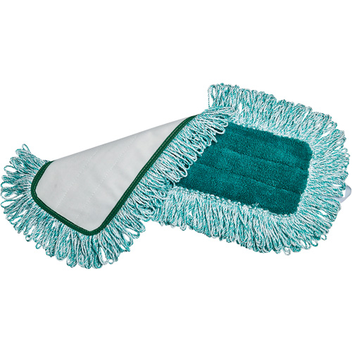 Dry Pad with Fringe, Hook and Loop Style, Microfibre/Polyester, 36" L x 5-3/4" W Industrial Sales