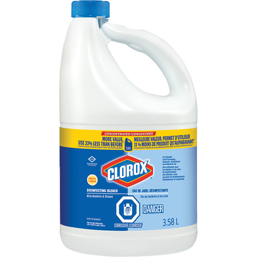Disinfecting Liquid Bleach, 3.5 L, Jug Industrial Sales