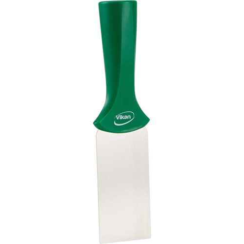 Handle-Mounted Stainless Steel Scraper, Green, 2" W x 8" L Industrial Sales