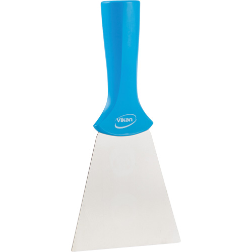 Handle-Mounted Stainless Steel Scraper, Blue, 4" W x 8" L Industrial Sales