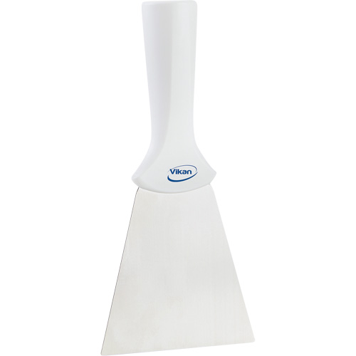 Grattoir en acier inoxydable avec poign&eacute;e montable sur manche, Blanc, 4" la x 8" lo Industrial Sales