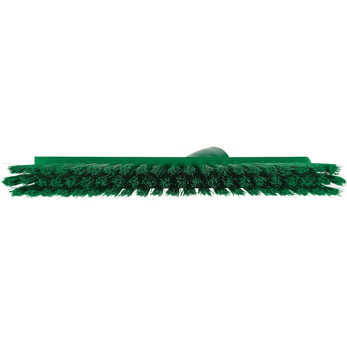 Balai biseaut&eacute; avec pas de vis inclin&eacute;, Crins Moyen, 10", Polyester, Vert Industrial Sales