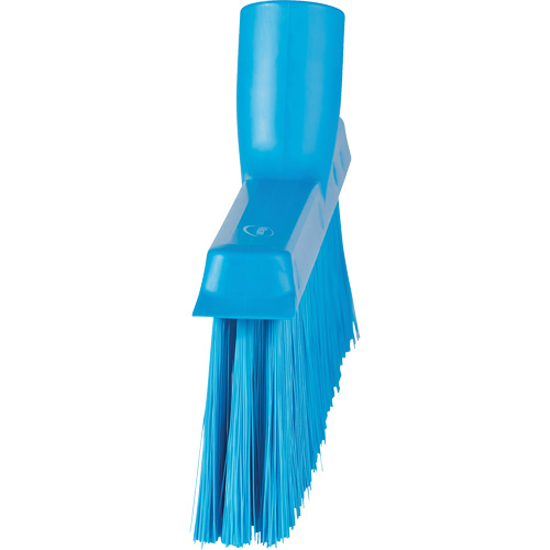 Balai biseaut&eacute; avec pas de vis inclin&eacute;, Crins Moyen, 10", Polyester, Bleu Industrial Sales