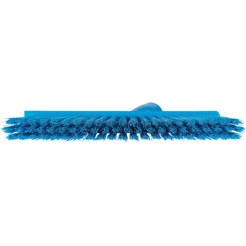 Balai biseaut&eacute; avec pas de vis inclin&eacute;, Crins Moyen, 10", Polyester, Bleu Industrial Sales