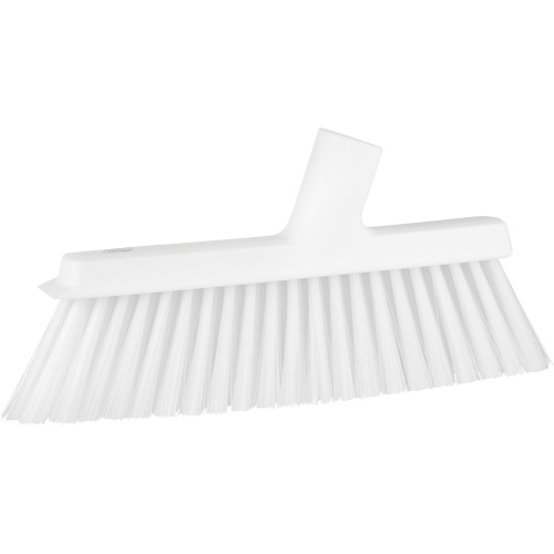 Balai biseaut&eacute; avec pas de vis inclin&eacute;, Crins Moyen, 10", Polyester, Blanc Industrial Sales