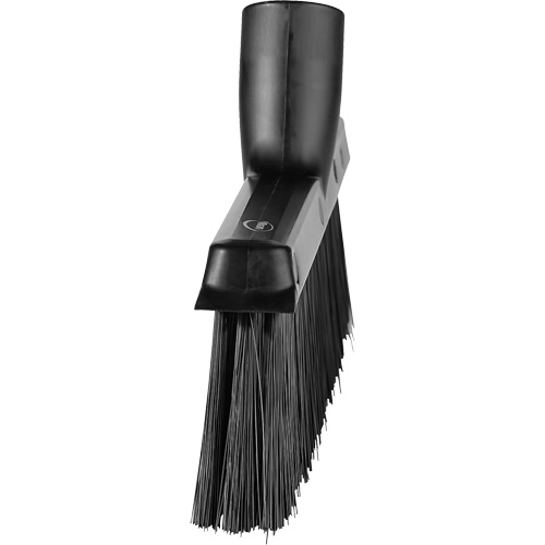 Balai biseaut&eacute; avec pas de vis inclin&eacute;, Crins Moyen, 10", Polyester, Noir Industrial Sales