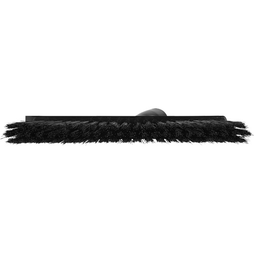 Balai biseaut&eacute; avec pas de vis inclin&eacute;, Crins Moyen, 10", Polyester, Noir Industrial Sales