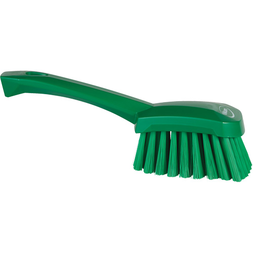 Short-Handled Washing Brush, Soft Bristles, 10-1/2" Long, Green Industrial Sales
