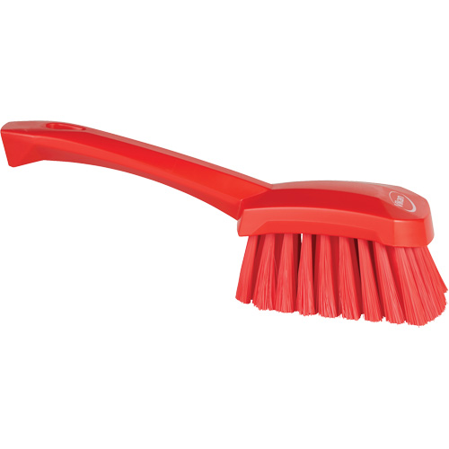 Short-Handled Washing Brush, Soft Bristles, 10-1/2" Long, Red Industrial Sales