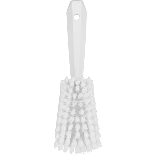 Short-Handled Washing Brush, Soft Bristles, 10-1/2" Long, White Industrial Sales
