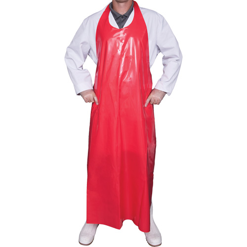 Top Dog 8 Mil. Apron, Polyurethane, 50" L x Red Industrial Sales