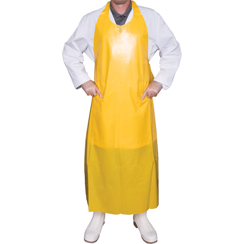 Tablier Top Dog de 8 mil, Polyur&eacute;thane, 50" lo x Jaune Industrial Sales