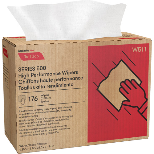 Pro Tuff-Job&reg; High Performance Spunlace Wipers, All-Purpose, 12-1/2" L x 9-1/4" W Industrial Sales