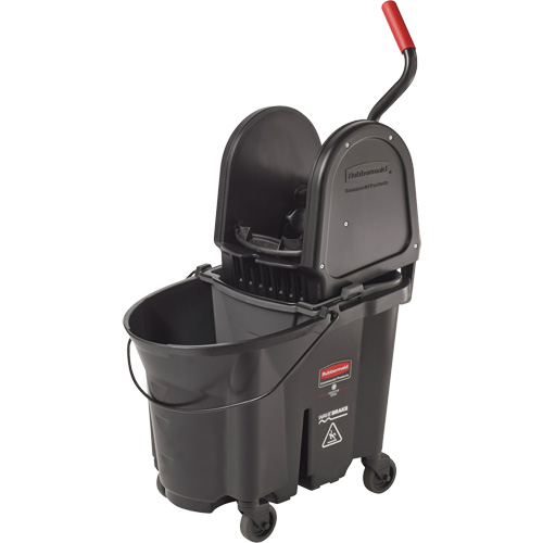 Wavebrake&reg; Bucket & Wringer, Down Press, 8.75 US Gal.(35 Quart), Black Industrial Sales