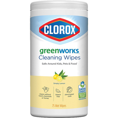 Lingettes nettoyantes GreenWorks, 75 lingettes Industrial Sales