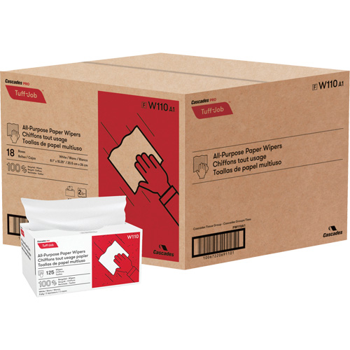 Pro Tuff-Job&reg; Single-Fold Pop-Up Paper Wipers, All-Purpose, 10-1/4" L x 8" W Industrial Sales