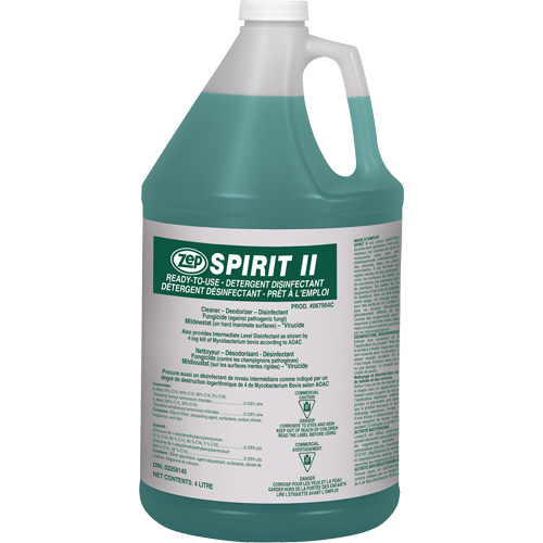 Spirit II Detergent Disinfectant, 4 L, Jug Industrial Sales