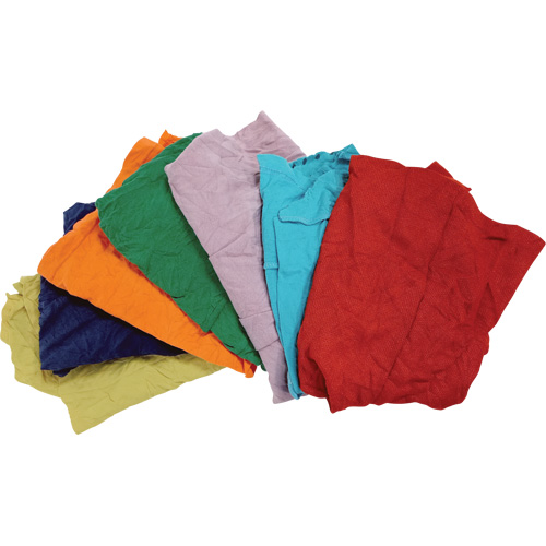 Recycled Material Wiping Rags, Cotton, Mix Colours, 25 lbs. Industrial Sales