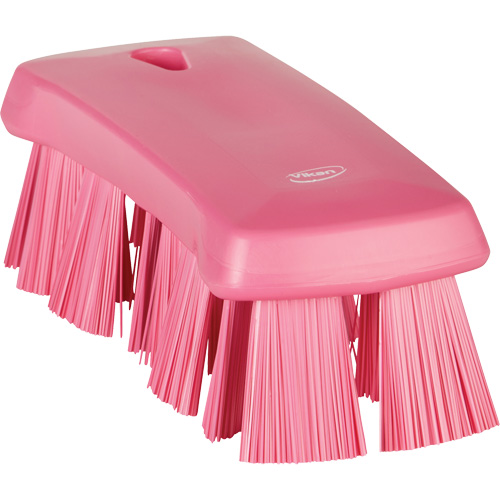 UST Hand Brush, Stiff Bristles, 6-9/10" Long, Pink Industrial Sales