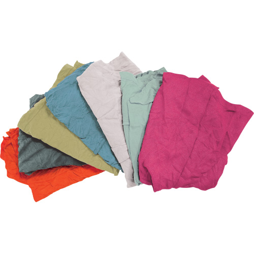 Recycled Material Wiping Rags, Terrycloth, Mix Colours, 25 lbs. Industrial Sales