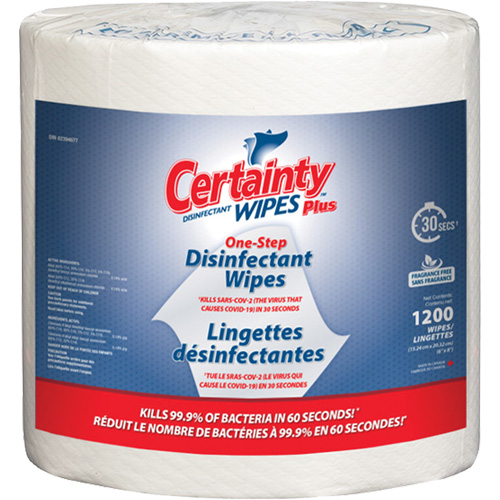Lingettes d&eacute;sinfectantes, 8" x 6", 1200 lingettes Industrial Sales