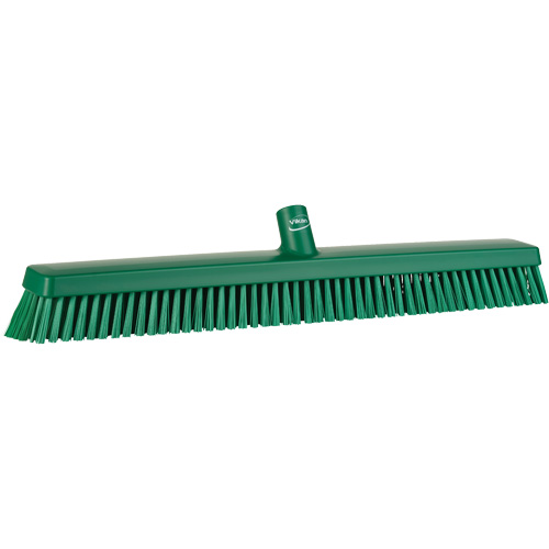 Balai-brosse robuste, Crins Fin/Ferme, 24", Vert Industrial Sales