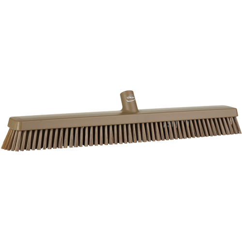 Balai-brosse robuste, Crins Fin/Ferme, 24", Brun Industrial Sales