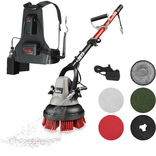 Portable Handheld Scrubber MSJET with Backpack, Polisher/Scrubber Industrial Sales