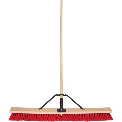 Balai-brosse &agrave; manche renforc&eacute;, 36", Moyen, Soies PVC Industrial Sales