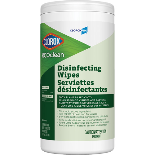 EcoClean Disinfecting Wipes, 75 Count Industrial Sales