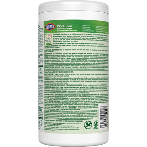 EcoClean Disinfecting Wipes, 75 Count Industrial Sales