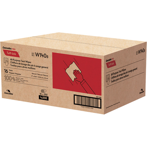 PRO Tuff-Job&reg; Teat Wipes, All-Purpose, 10-1/4" L x 9-1/8" W Industrial Sales